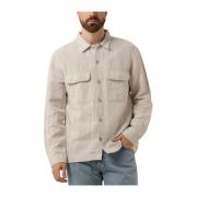 Linnen Overhemd Casual Beige Look Selected Homme , Beige , Heren