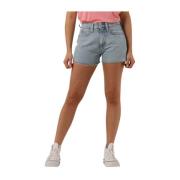 Blauwe Denim Hot Pant Shorts Tommy Jeans , Blue , Dames