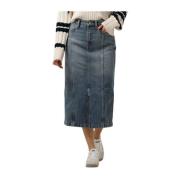 Stijlvolle Midi Rok Claire Tommy Jeans , Blue , Dames