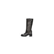 Zwarte Bikerboots New-Cameros Bronx , Black , Dames