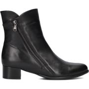 Zwarte Leren Enkellaarsjes 34101 Everybody , Black , Dames