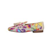 Beige Mesh Loafers met Velvet Accents Pedro Miralles , Multicolor , Da...