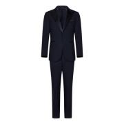 Blauw Tropisch Wol Tuxedo Pak Low Brand , Blue , Heren