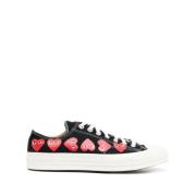 Hartprint Converse Sneakers Zwart Comme des Garçons Play , Black , Her...