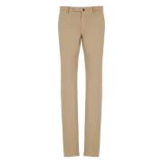 Beige Katoenen Slim Fit Broek Incotex , Beige , Heren