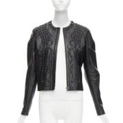 Pre-owned Leather outerwear Givenchy Pre-owned , Black , Dames