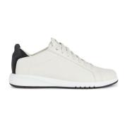Witte Zwarte Aerantis Sneakers Geox , White , Heren