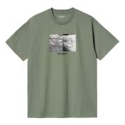 Grafische Print Katoenen T-shirt Carhartt Wip , Green , Heren