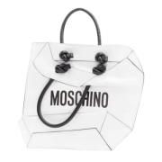 Pre-owned Leather handbags Moschino Pre-Owned , White , Dames