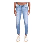 Klassieke Katoenen 5-Pocket Broek Dondup , Blue , Heren