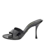 Pre-owned Leather sandals Dolce & Gabbana Pre-owned , Black , Dames