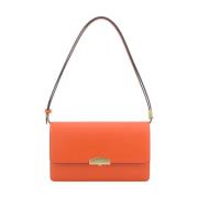 Oranje Crossbody Tas met Meerdere Compartimenten Pourchet Paris , Oran...