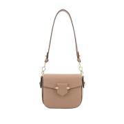 Stijlvolle Trotteur Tas met Locket Pourchet Paris , Beige , Dames