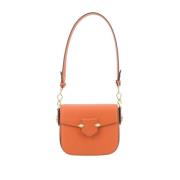 Oranje Trotteur Handtas met Locket Zak Pourchet Paris , Orange , Dames