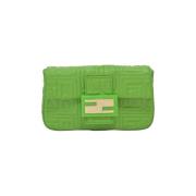 Pre-owned Leather clutches Fendi Vintage , Green , Dames