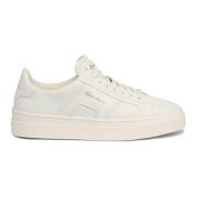 Dubbele Gesp Leren Sneaker Santoni , White , Dames