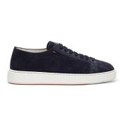 Suede Sneaker Santoni , Blue , Heren