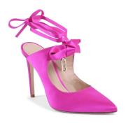 Satin Bow Mule met Stiletto Hak Dee Ocleppo , Pink , Dames