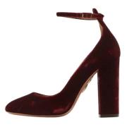Pre-owned Velvet heels Aquazzura Pre-owned , Brown , Dames