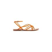 Gekleurde Kralen Capri Sandalen Maliparmi , Orange , Dames