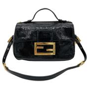 Pre-owned Leather fendi-bags Fendi Vintage , Black , Dames