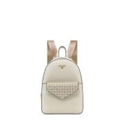 Iconische Flap Rugzak voor Vrouwen Pollini , Beige , Dames