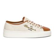 Canvas leren sneaker Santoni , Multicolor , Dames