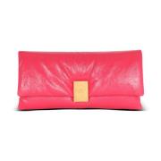 1945 Zacht patentleren clutch Balmain , Pink , Dames