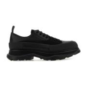 Zwarte Tread Slick Sneakers Alexander McQueen , Black , Heren