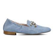 Trendy Instappers met Horsebit Detail Stefano Lauran , Blue , Dames