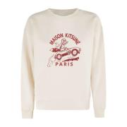 Fox Racing Comfort Sweatshirt Maison Kitsuné , Beige , Dames