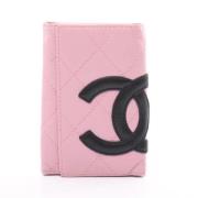Pre-owned Leather key-holders Chanel Vintage , Pink , Dames