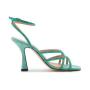 Geweven Kralen Hoge Hak Sandalen Maliparmi , Green , Dames