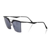 Clubmaster Zonnebril met Grijze Lens Frankie Morello , Black , Dames