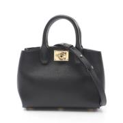 Pre-owned Leather handbags Salvatore Ferragamo Pre-owned , Black , Dam...