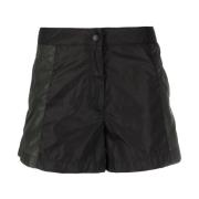 Zwarte Shorts met Zijstreep Moncler , Black , Dames
