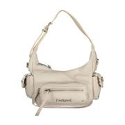 Witte Polyethyleen Handtas met Zakken Desigual , White , Dames