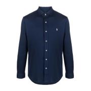 Blauwe Casual Lange Mouw Sportshirt Polo Ralph Lauren , Blue , Heren