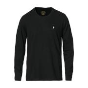 Zwarte Polo Shirt Katoen Geborduurde Pony Ralph Lauren , Black , Heren