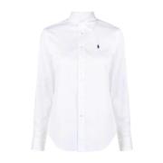 Witte Blouse met Lange Mouwen en Knopen Polo Ralph Lauren , White , Da...