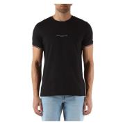 Slim Fit Katoen Logo T-shirt Tommy Hilfiger , Black , Heren