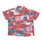 Fruit Cans Woven Lily White T-shirt Obey , Multicolor , Heren