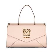 Roze Polyethyleen Handtas met Verstelbare Band Love Moschino , Pink , ...