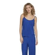 Mouwloze Geplooide Dames Top Vila , Blue , Dames