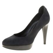 Pre-owned Suede heels Sergio Rossi Pre-owned , Gray , Dames