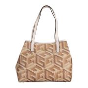 Convertible Schoudertas met Afneembare Pochette Guess , Beige , Dames