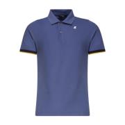 Blauwe Fjord Polo Shirt met Strepen K-Way , Blue , Heren
