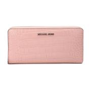 Dierenprint Leren Pols Portemonnee Michael Kors , Pink , Dames