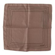 Bruin gestippeld zijden zakdoek Dolce & Gabbana , Brown , Heren
