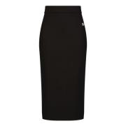 Midi Rok in Costina Milano Stijl Dolce & Gabbana , Black , Dames